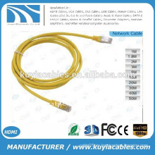 Enchufe cristalino amarillo de la alta calidad RJ45 al cable cristalino del cable del enchufe del cable del enchufe 1.5Meter de RJ45